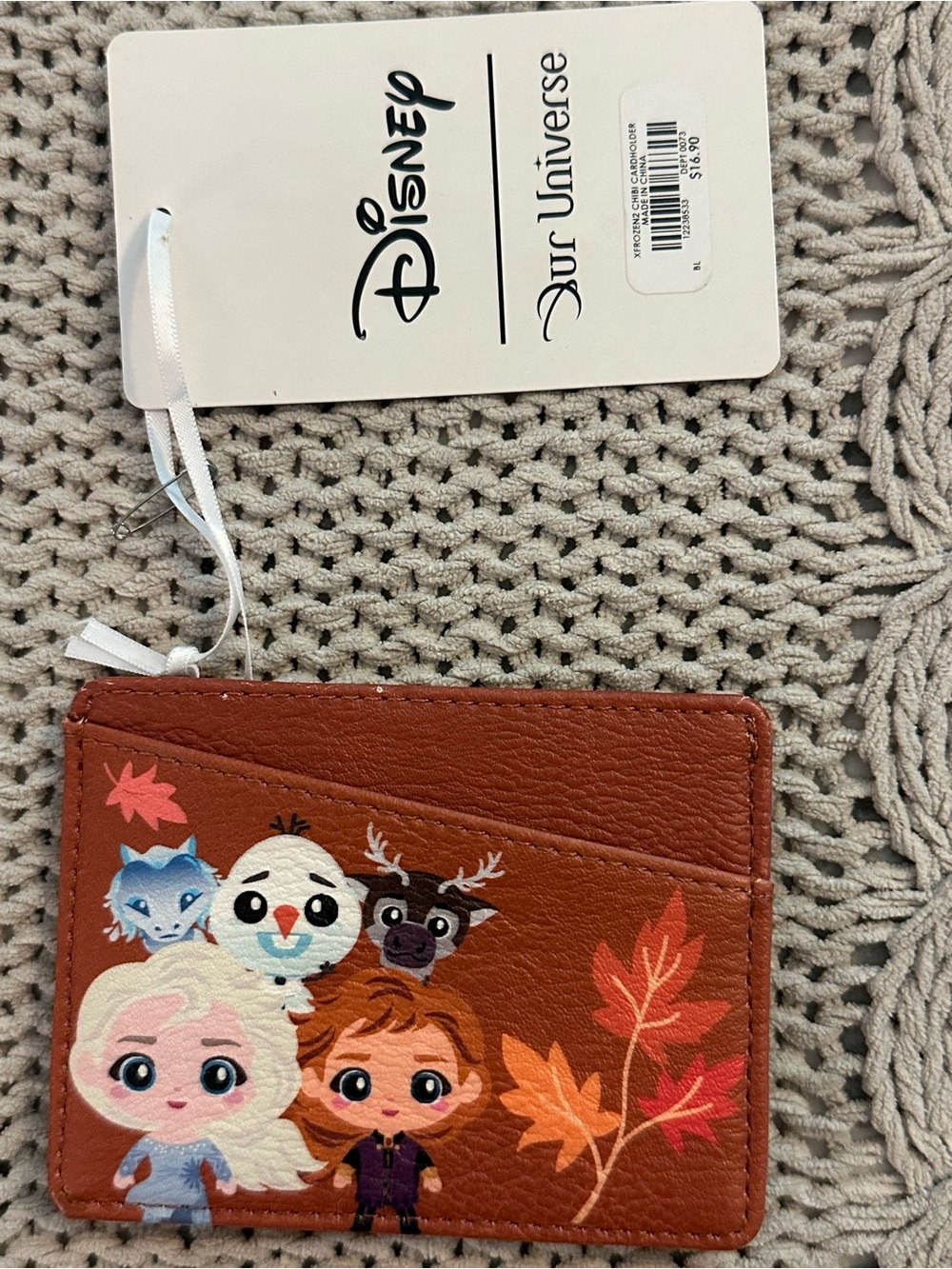 Loungefly Brown Autumn Leaf Anna & Elsa Cardholder
